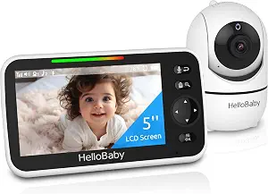 HelloBaby HB6550 baby monitor with 5 inch video screen