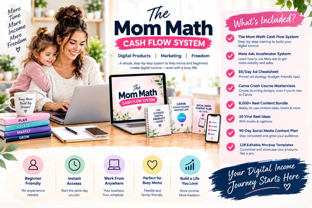 Mom math cash flow system