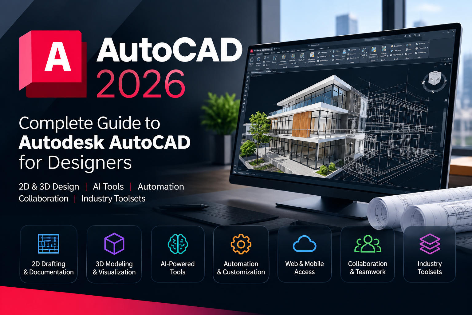 AutoCAD 2026 CAD design software for 2D and 3D drafting
