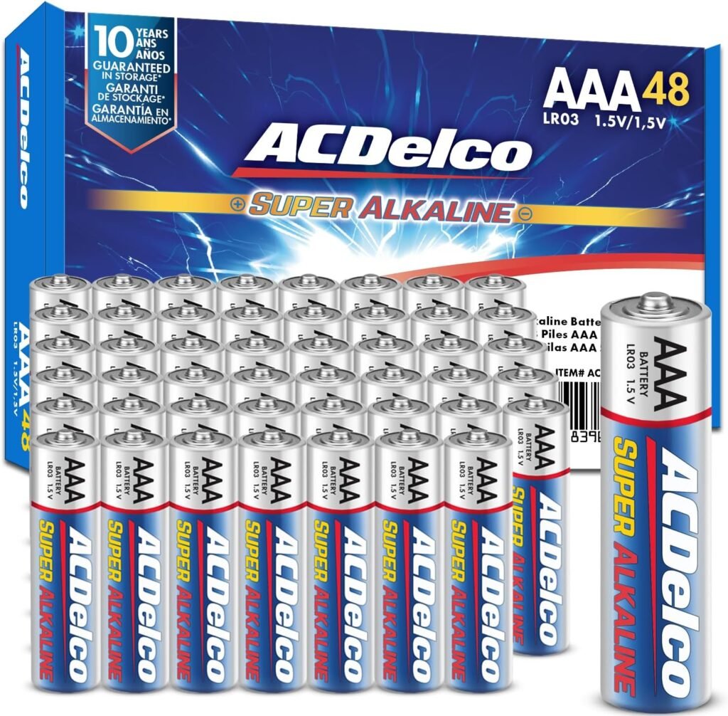 ACDelco 48-count AAA alkaline batteries with 10-year shelf life