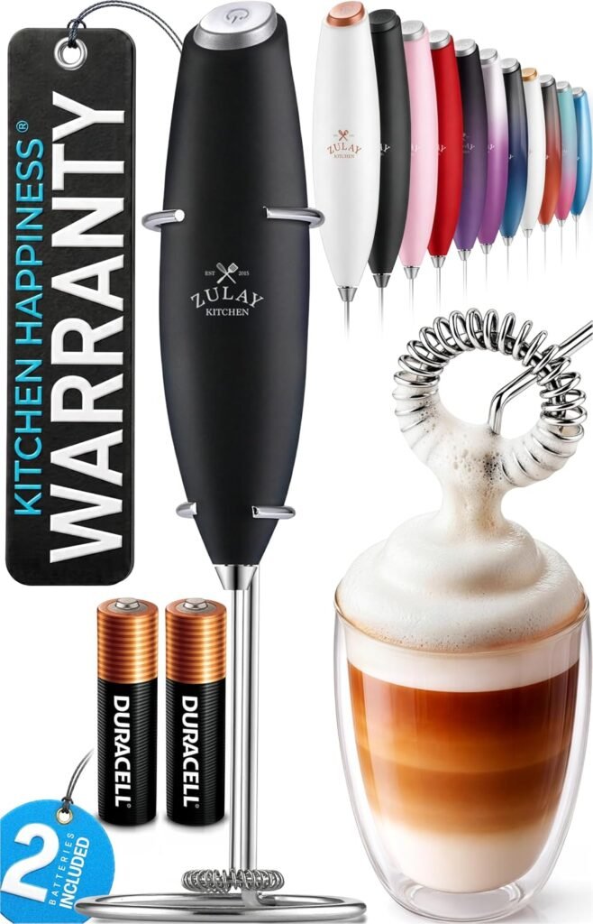 Zulay Kitchen milk frother wand for coffee and milk foam