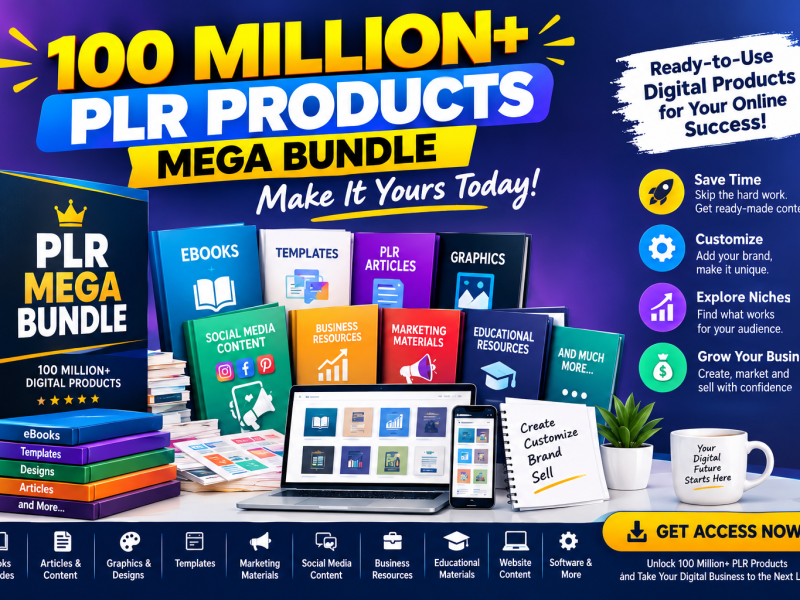100 Million+ PLR Products Mega Bundle