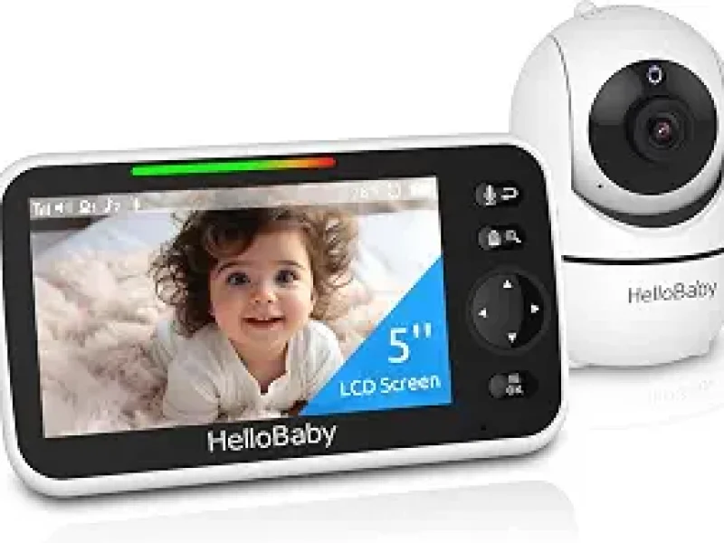 HelloBaby HB6550 baby monitor with 5 inch video screen