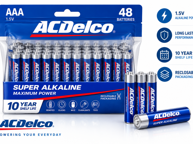 ACDelco 48-count AAA alkaline batteries with reclosable packaging